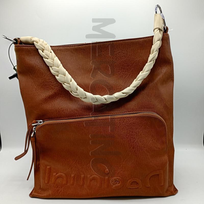 BORSETTA DONNA DESIGULA MARRONE MANICO CORDA BEIGE | Mercatino dell'Usato Burolo 1