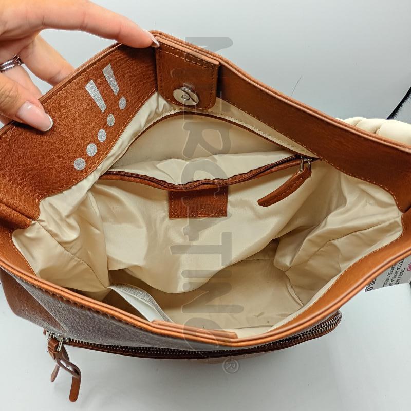 BORSETTA DONNA DESIGULA MARRONE MANICO CORDA BEIGE | Mercatino dell'Usato Burolo 3