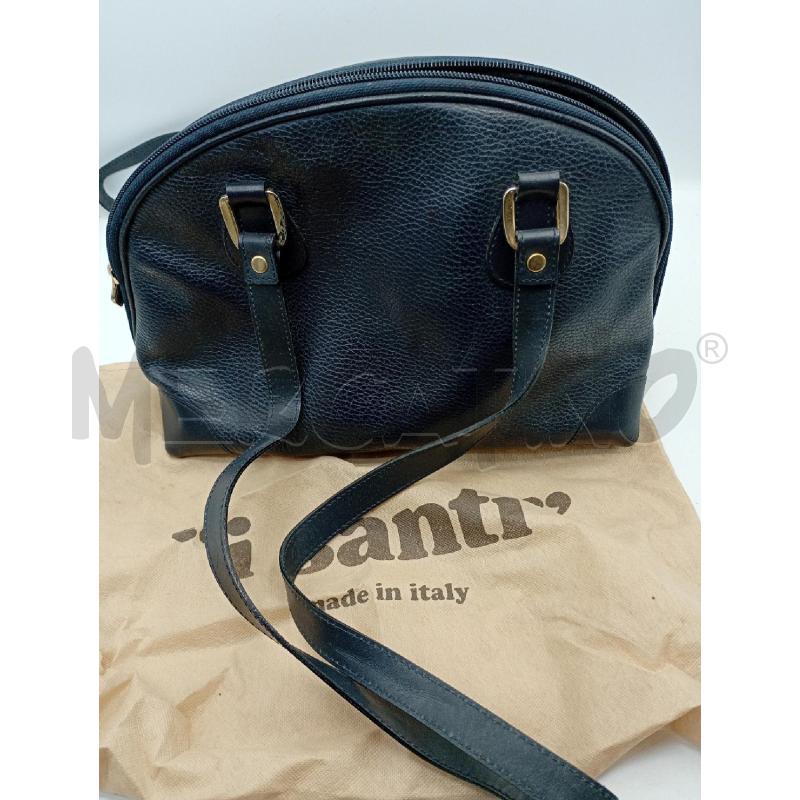 BORSETTA DONNA I SANTI BLU PELLE MARTELLATA | Mercatino dell'Usato Burolo 5