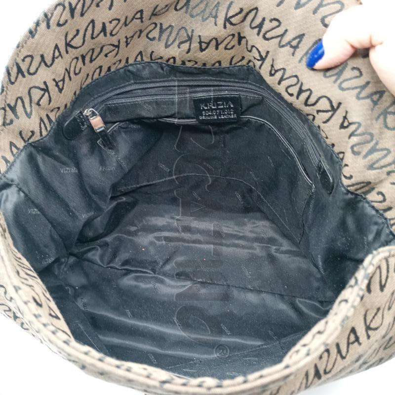 BORSETTA DONNA KRIZIA TORTORA LETTERING NERO TESSUTO  | Mercatino dell'Usato Burolo 3