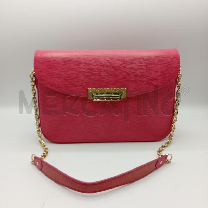 BORSETTA DONNA L.CREDI ROSA SAFFIANO CATENA DORATA | Mercatino dell'Usato Burolo 1