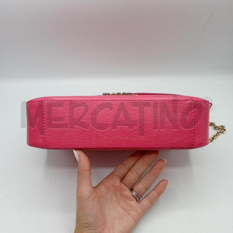 BORSETTA DONNA L.CREDI ROSA SAFFIANO CATENA DORATA | Mercatino dell'Usato Burolo 3
