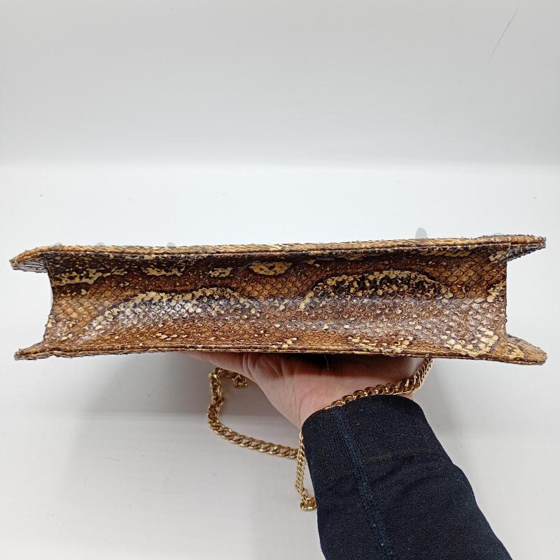BORSETTA DONNA PITONATA BEIGE CATENA DORATA | Mercatino dell'Usato Burolo 4