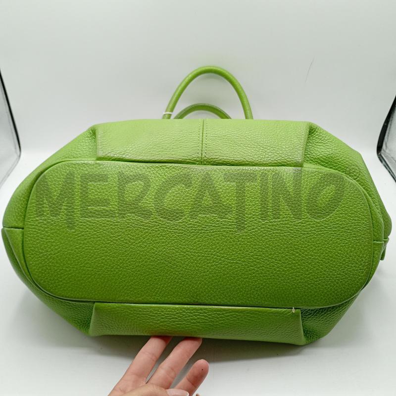 BORSETTA KOCCA VERDE IN PELLE MANICO  | Mercatino dell'Usato Burolo 4