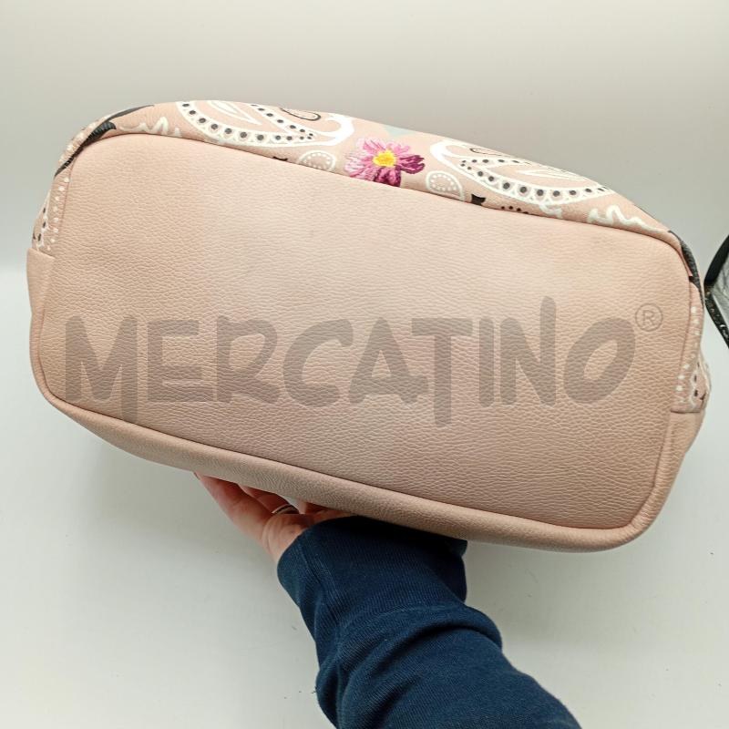 BORSETTA LE PANDORINE ROSA SCRITTE | Mercatino dell'Usato Burolo 4