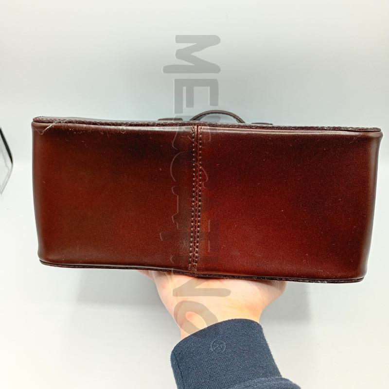 BORSETTA MONTINI ITALY TONO SCURO CUOIO SPAZZOLATO | Mercatino dell'Usato Burolo 4