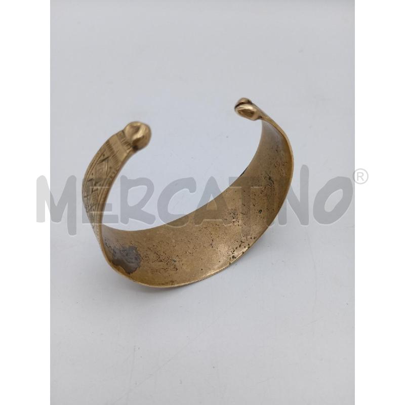 BRACCIALE RIGIDO APERTO TIPO SCHIAVA IN METALLO CLOR OTTONE | Mercatino dell'Usato Burolo 2
