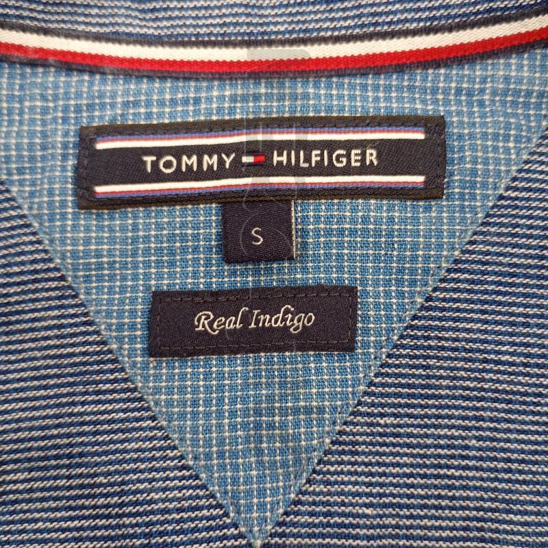 CAMICIA TOMMY HILFINGER  UOMO BLU A RIGHE  | Mercatino dell'Usato Burolo 4