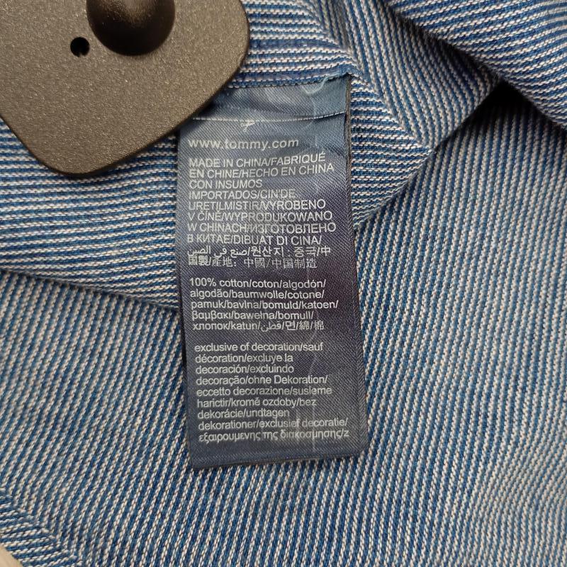 CAMICIA TOMMY HILFINGER  UOMO BLU A RIGHE  | Mercatino dell'Usato Burolo 5