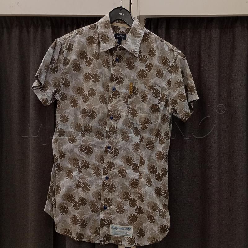 CAMICIA UOMO ARAMNI JEANS VERDE CHIARO CON STAMPA PALME | Mercatino dell'Usato Burolo 1