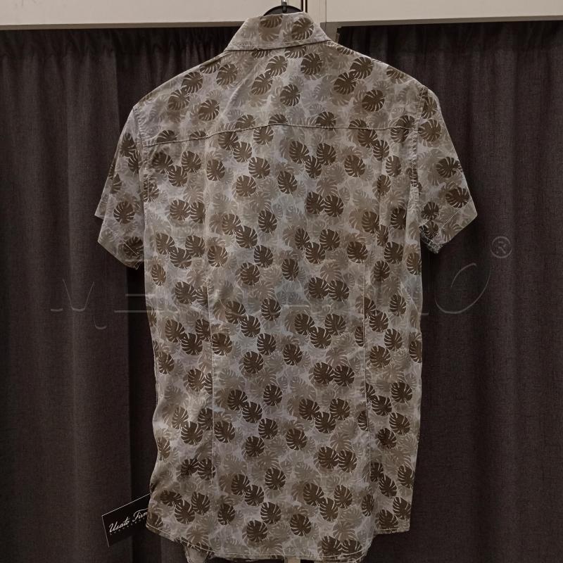 CAMICIA UOMO ARAMNI JEANS VERDE CHIARO CON STAMPA PALME | Mercatino dell'Usato Burolo 2