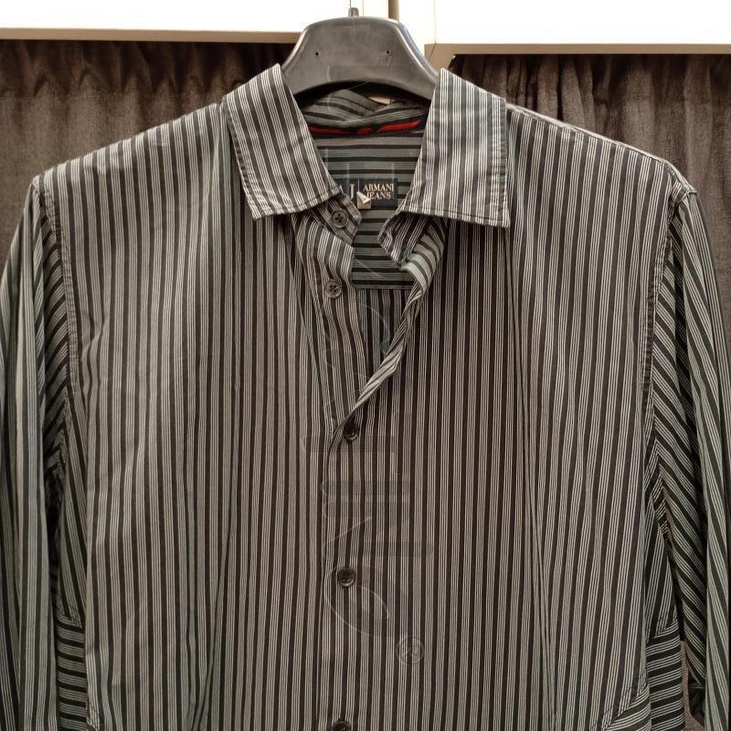 CAMICIA UOMO ARMANI RIGHE NERO BIANCO | Mercatino dell'Usato Burolo 3