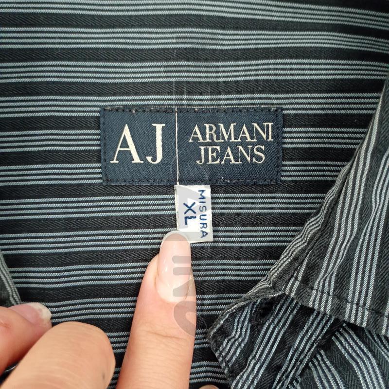 CAMICIA UOMO ARMANI RIGHE NERO BIANCO | Mercatino dell'Usato Burolo 5