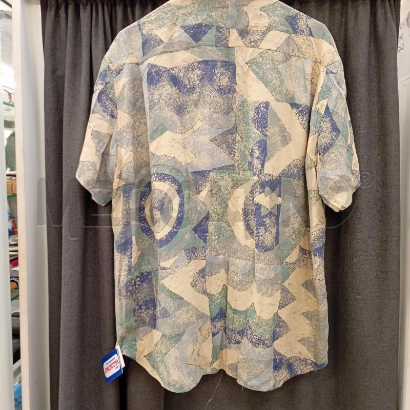 CAMICIA UOMO CACHAREL BEIGE CON BLU E TURQUESA | Mercatino dell'Usato Burolo 2