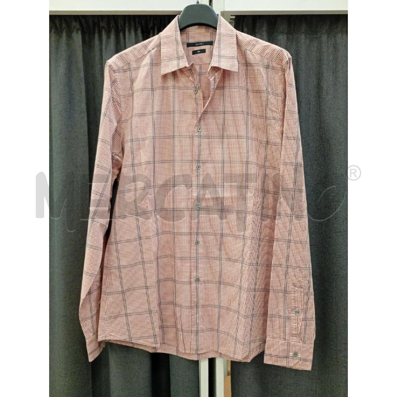 CAMICIA UOMO GUCCI ARANCIONE QUADRETTI BIANCHI  | Mercatino dell'Usato Burolo 1
