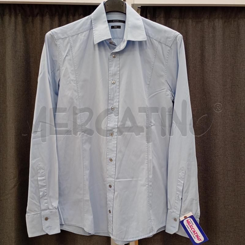 CAMICIA UOMO GUCCI AZZURRA LISCIA | Mercatino dell'Usato Burolo 1