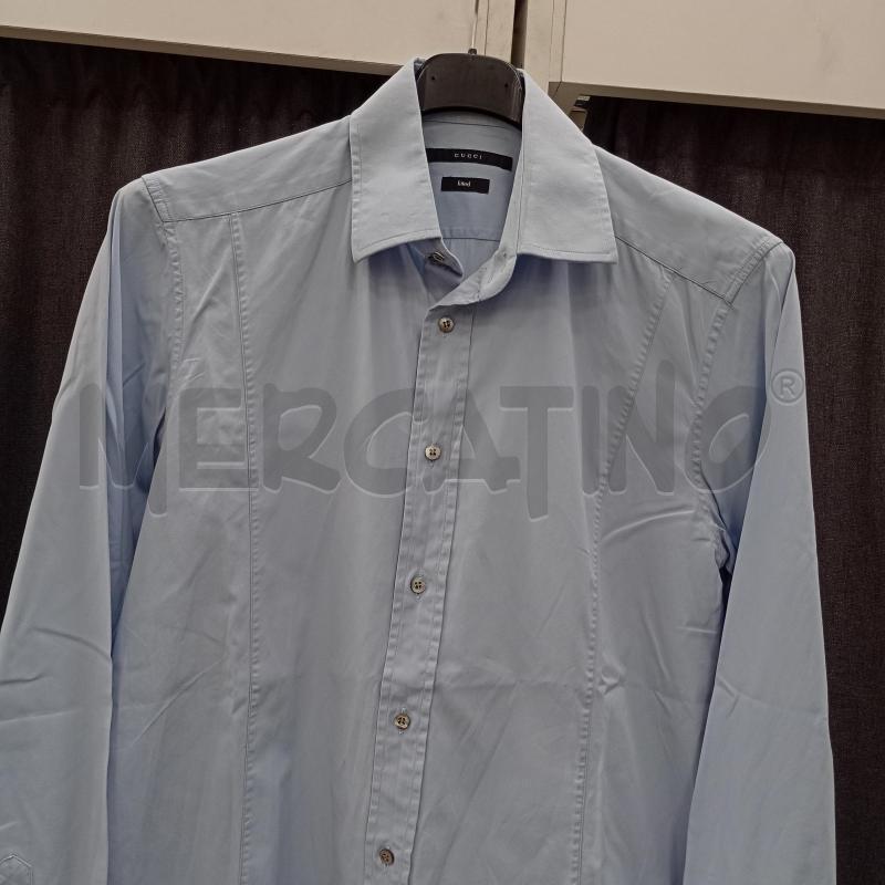 CAMICIA UOMO GUCCI AZZURRA LISCIA | Mercatino dell'Usato Burolo 3