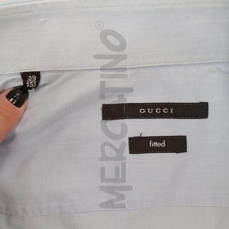 CAMICIA UOMO GUCCI AZZURRO CHIARO | Mercatino dell'Usato Burolo 4