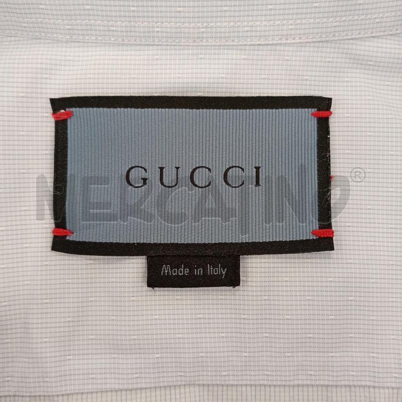 CAMICIA UOMO GUCCI AZZURRO DIAMANTE BIANCO  | Mercatino dell'Usato Burolo 4