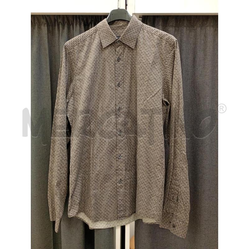 CAMICIA UOMO GUCCI MARRONE SCURO BEIGE | Mercatino dell'Usato Burolo 1