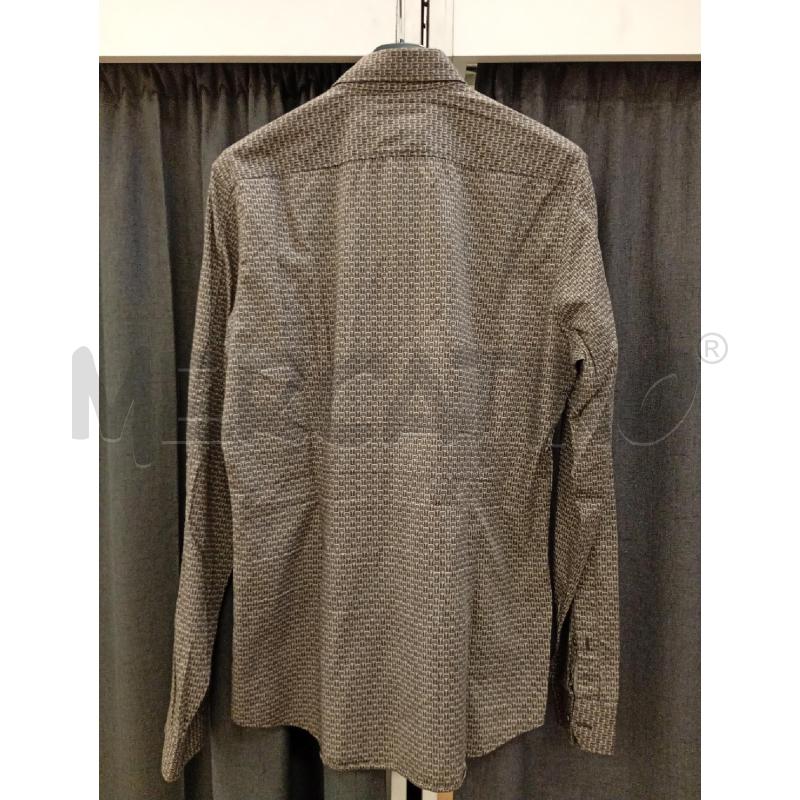 CAMICIA UOMO GUCCI MARRONE SCURO BEIGE | Mercatino dell'Usato Burolo 4