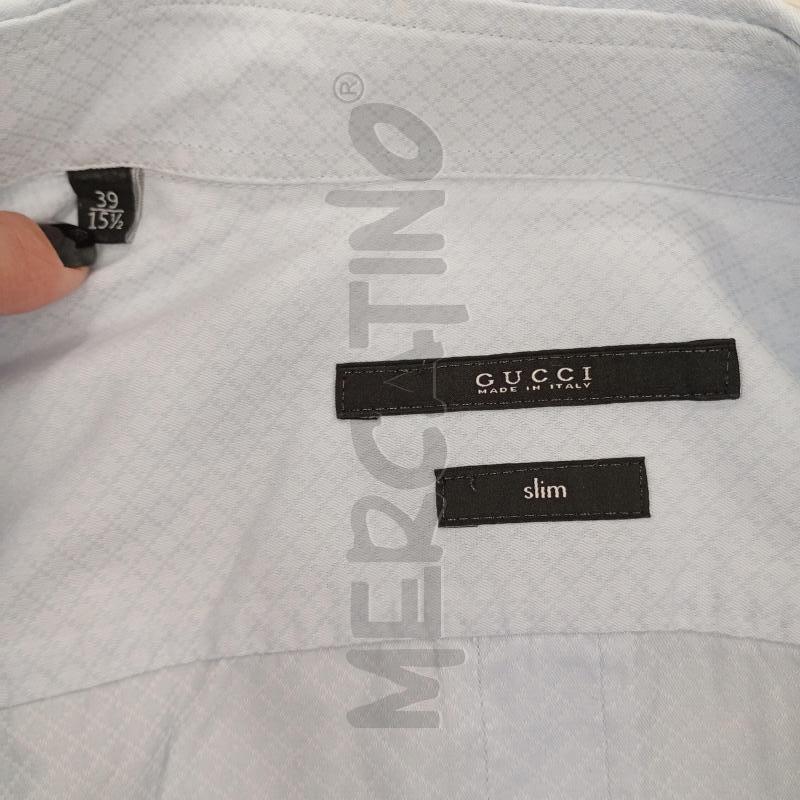 CAMICIA UOMO GUCCI QUADRETTI AZZURRA | Mercatino dell'Usato Burolo 4