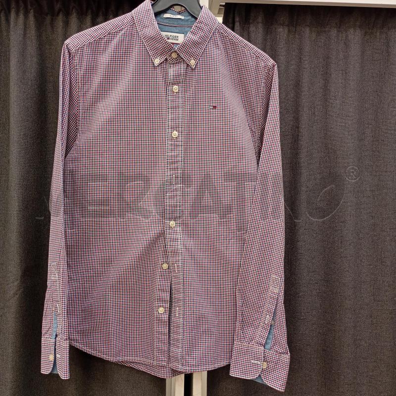 CAMICIA UOMO HILFIGER QUADRI BIANGO ROSSO BLU | Mercatino dell'Usato Burolo 1