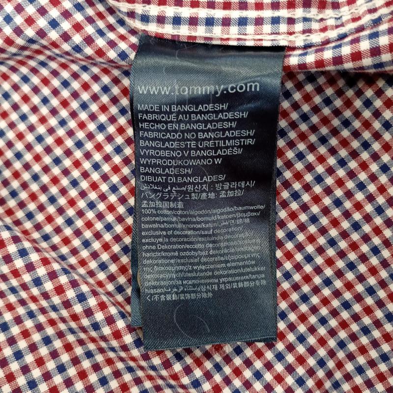 CAMICIA UOMO HILFIGER QUADRI BIANGO ROSSO BLU | Mercatino dell'Usato Burolo 5