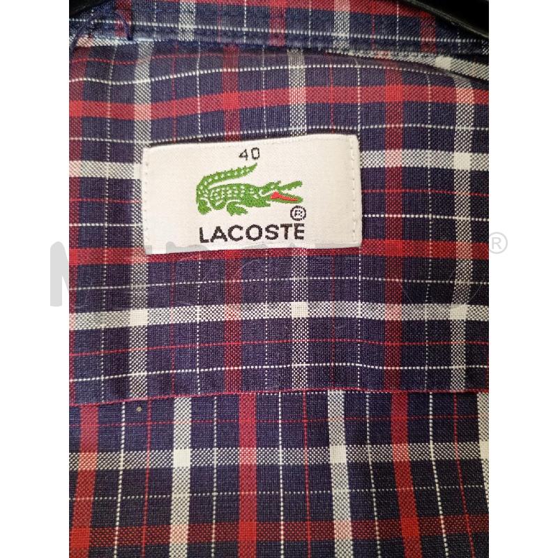 CAMICIA UOMO LACOSTE BLU ROSSO QUADRETTI | Mercatino dell'Usato Burolo 4