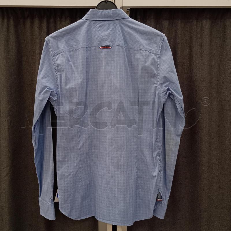 CAMICIA UOMO TOMMY JEANS BLU QAUDRI RIGHE BIANCHE | Mercatino dell'Usato Burolo 2