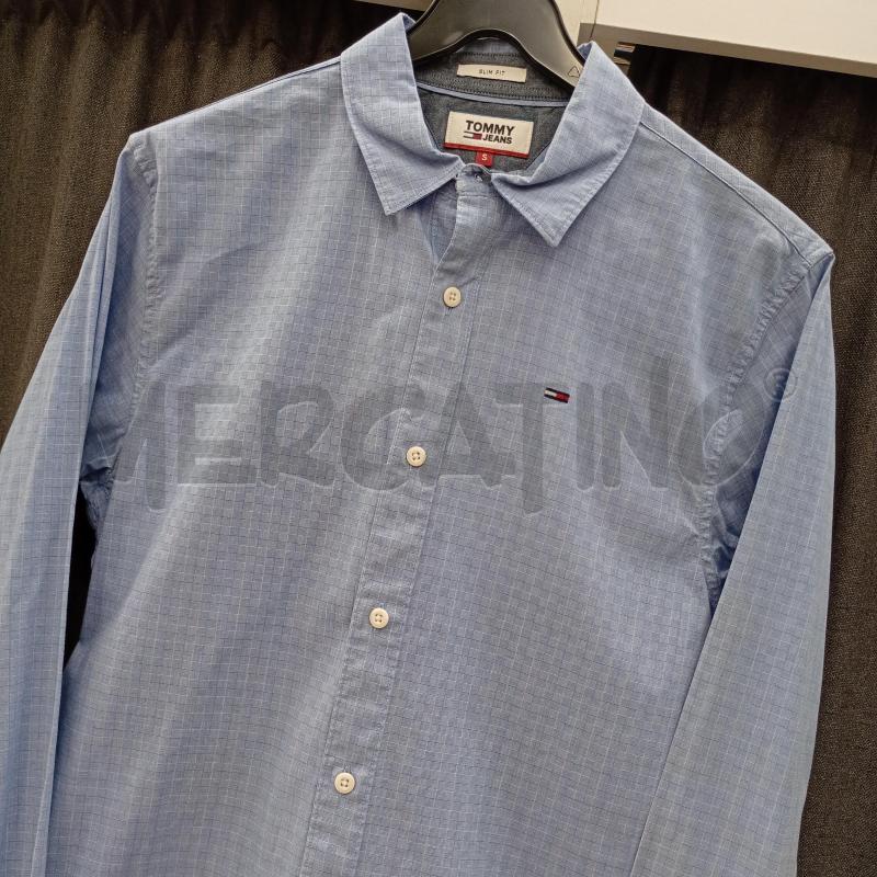 CAMICIA UOMO TOMMY JEANS BLU QAUDRI RIGHE BIANCHE | Mercatino dell'Usato Burolo 3