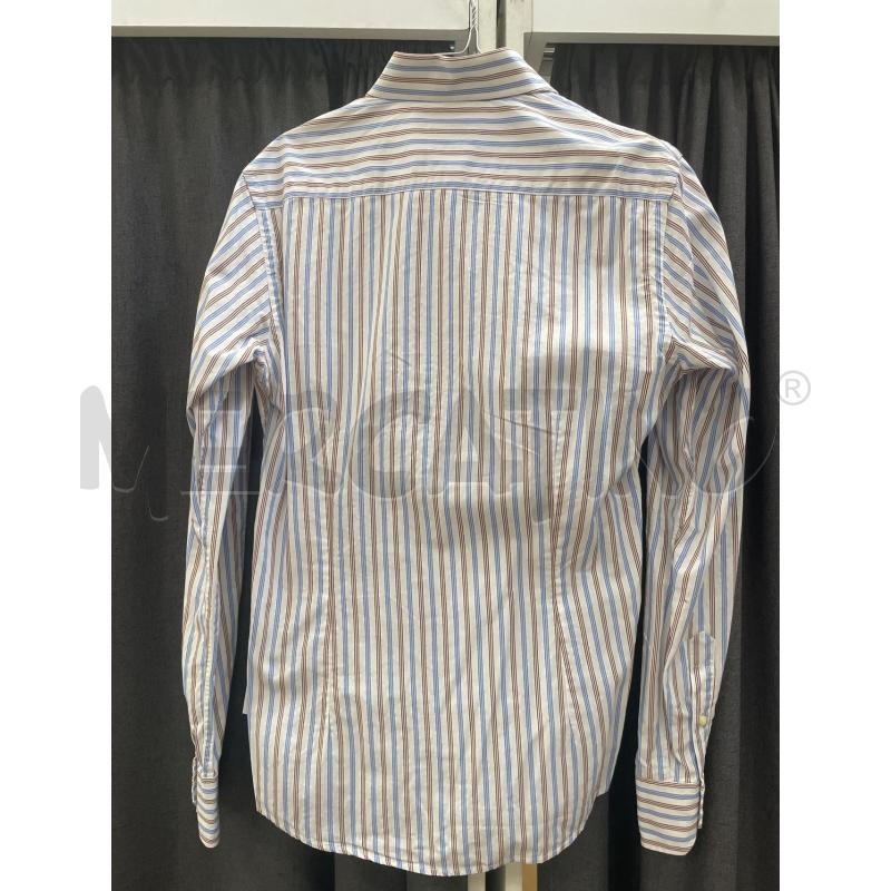 CAMICIA UOMO VALENTINO A RIGHE BIANCA AZZURRA MARRONE | Mercatino dell'Usato Burolo 3