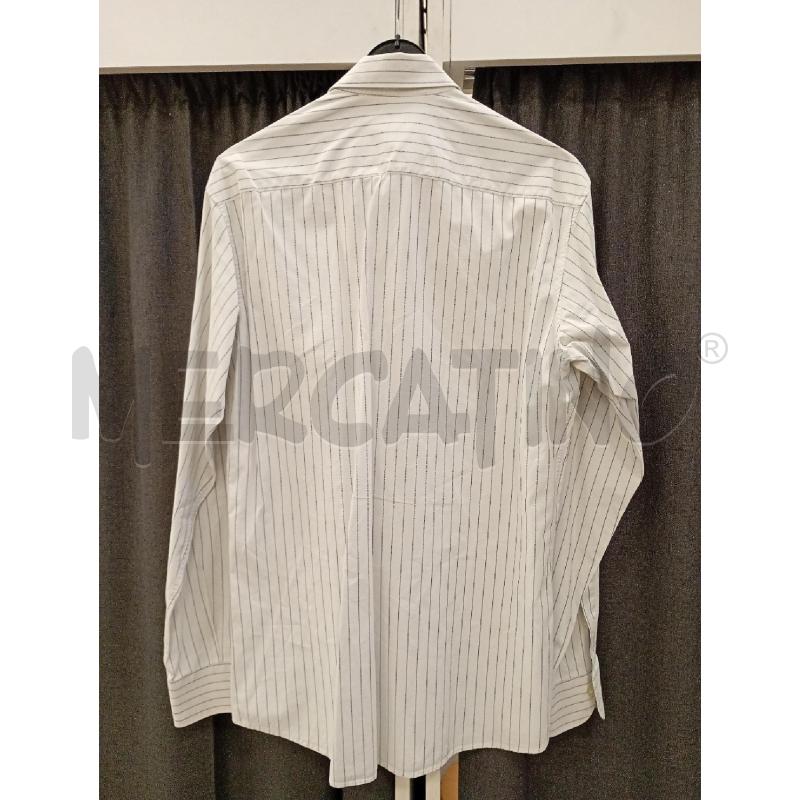 CAMICIA UOMO ZEGNA BIANCO GESSATO AZZURRO | Mercatino dell'Usato Burolo 4