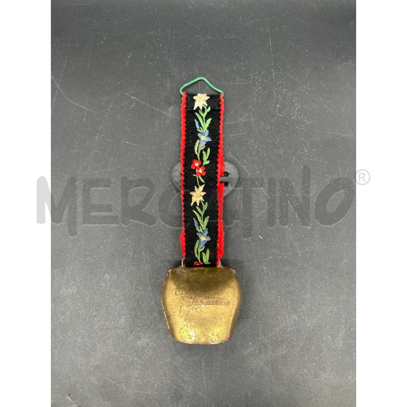 CAMPANELLA OTTONE DIPINTO CON FIORI | Mercatino dell'Usato Burolo 1