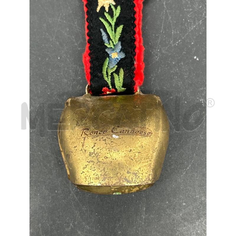 CAMPANELLA OTTONE DIPINTO CON FIORI | Mercatino dell'Usato Burolo 2