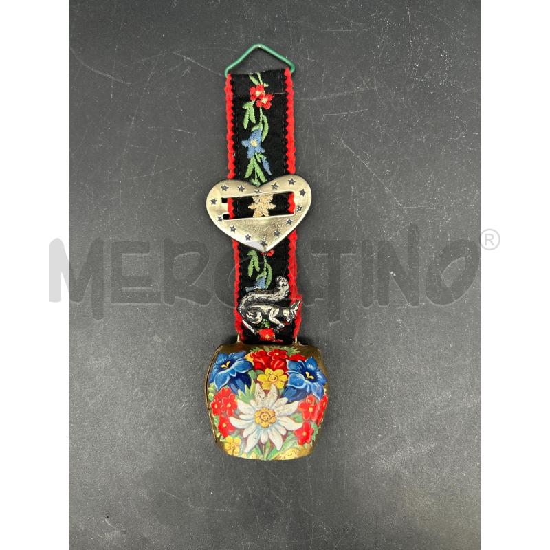 CAMPANELLA OTTONE DIPINTO CON FIORI | Mercatino dell'Usato Burolo 4