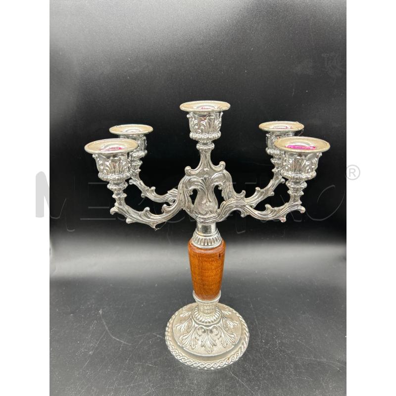 CANDELABRO METALLO A 5  | Mercatino dell'Usato Burolo 1