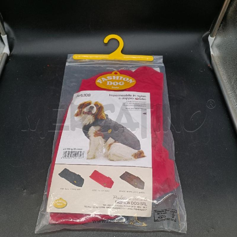 CAPPOTTINO CANE IMPERMEABILE ROSSO | Mercatino dell'Usato Burolo 1