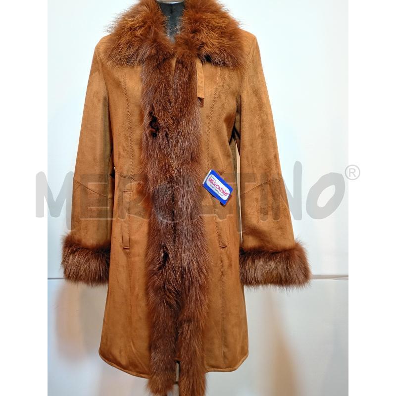 CAPPOTTO/LUNGO SCAMOSCIATO NOCCIOLA PELO LUNGH E POLSI  | Mercatino dell'Usato Burolo 1