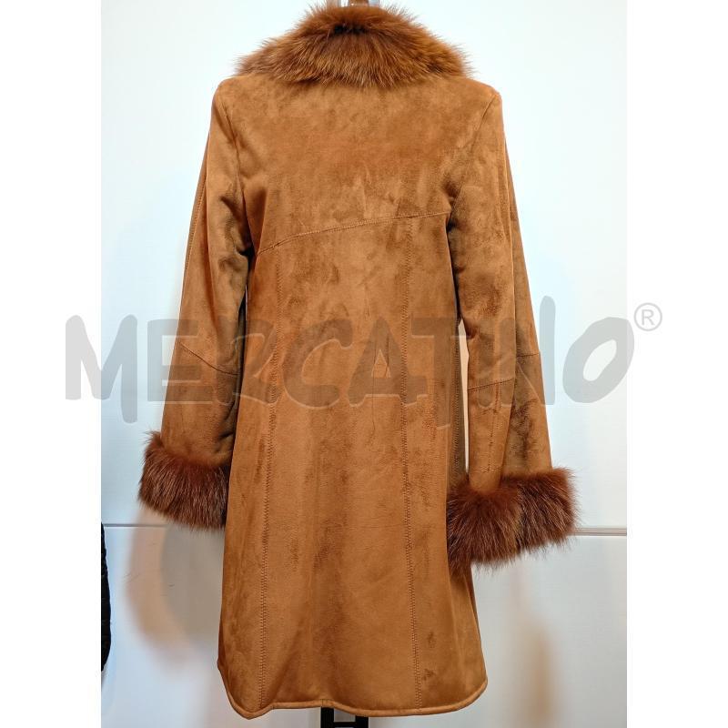 CAPPOTTO/LUNGO SCAMOSCIATO NOCCIOLA PELO LUNGH E POLSI  | Mercatino dell'Usato Burolo 2