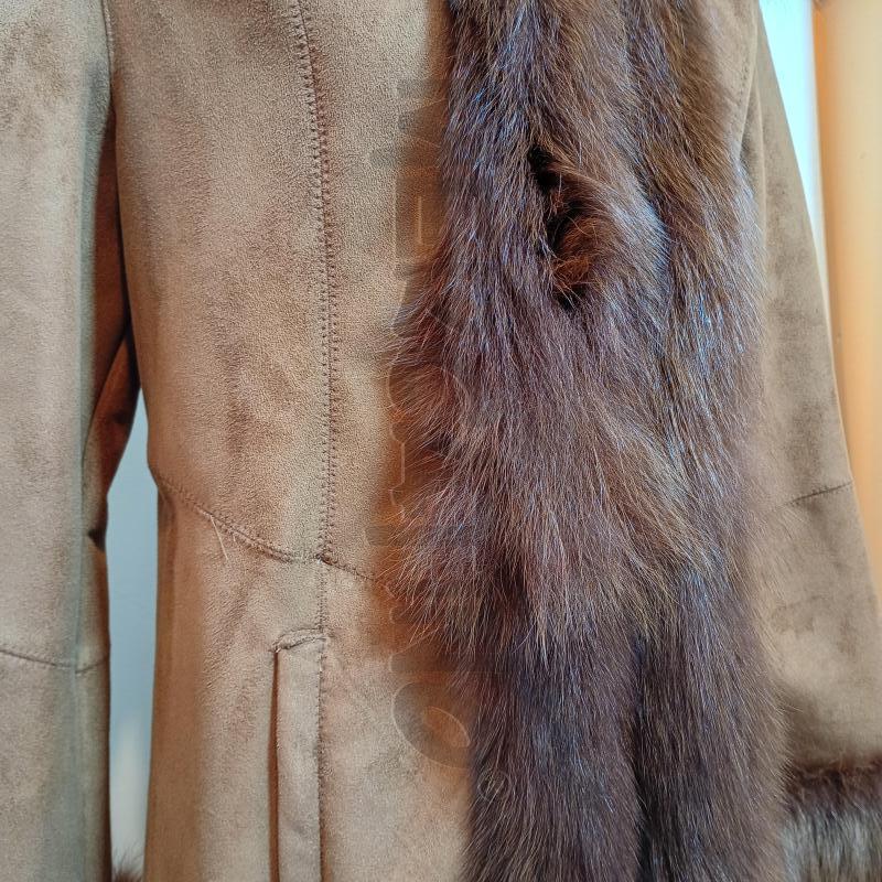 CAPPOTTO/LUNGO SCAMOSCIATO NOCCIOLA PELO LUNGH E POLSI  | Mercatino dell'Usato Burolo 3