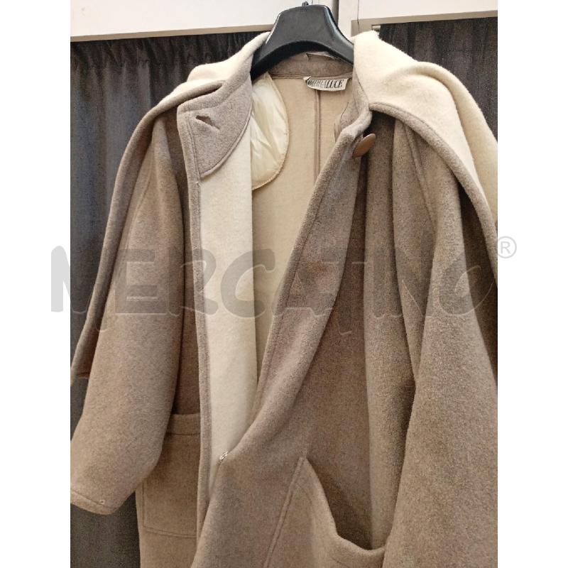 CAPPOTTO DONNA OMBRALUCE BEIGE SCOLLO CON SCIARPE | Mercatino dell'Usato Burolo 2