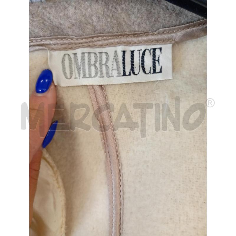 CAPPOTTO DONNA OMBRALUCE BEIGE SCOLLO CON SCIARPE | Mercatino dell'Usato Burolo 4