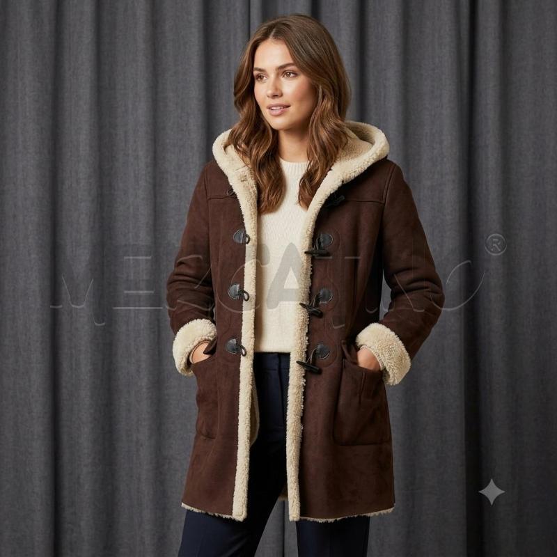CAPPOTTO DONNA OVIESSE MARRONE CON BOTTONI | Mercatino dell'Usato Burolo 1