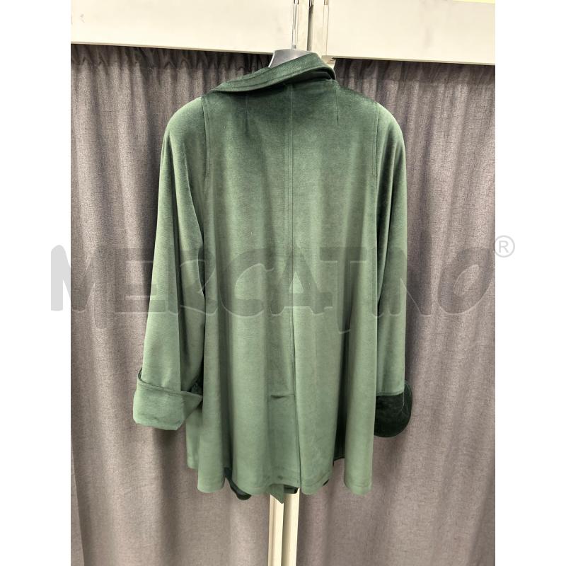CAPPOTTO DONNA VERDE CANGIANTE VELLUTO | Mercatino dell'Usato Burolo 4