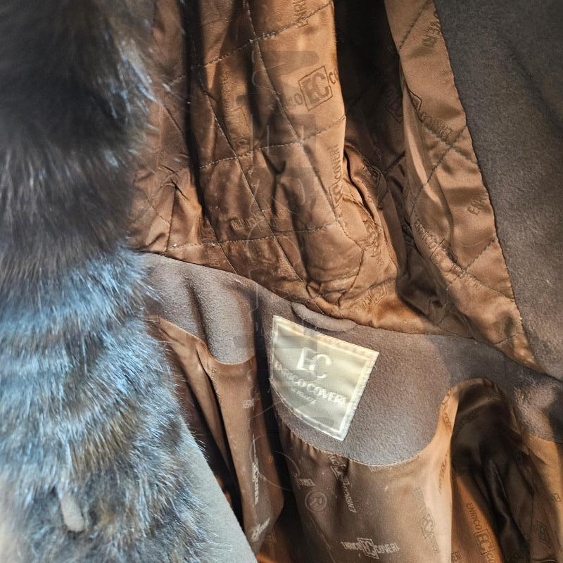 CAPPOTTO ENRICO COVERI  CIOCCOLATO PELO  | Mercatino dell'Usato Burolo 4