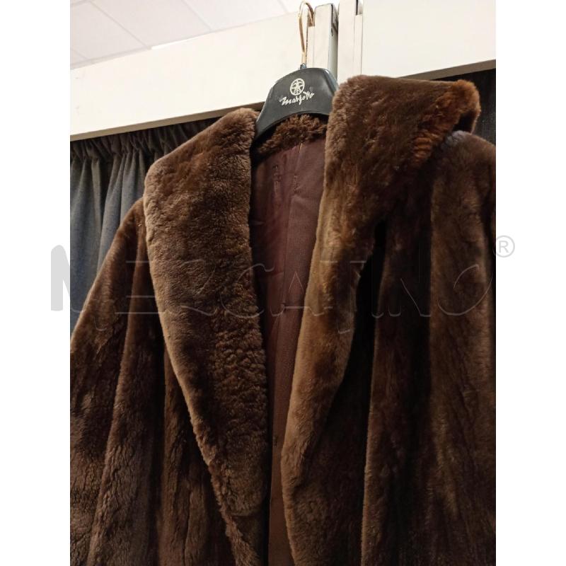 CAPPOTTO LUNGO IN ECOPELLICCIA MARRONE | Mercatino dell'Usato Burolo 2
