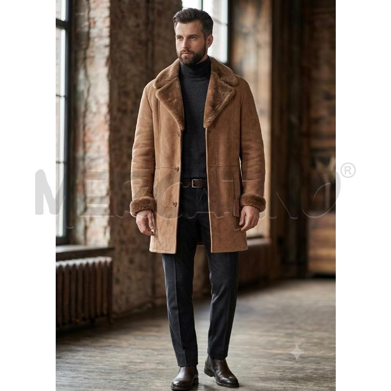 CAPPOTTO MONGOMERY  SCAMOSCIATO CON ECOPELLICIA  | Mercatino dell'Usato Burolo 1