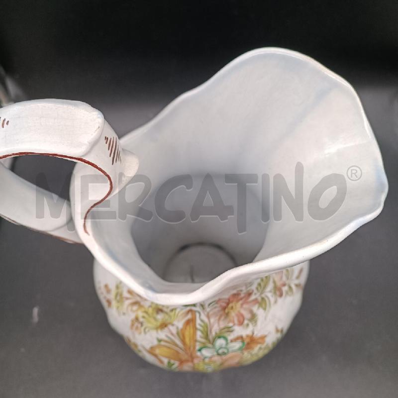 CARAFFA CERAMICA DIPINTA CON FIORI | Mercatino dell'Usato Burolo 4