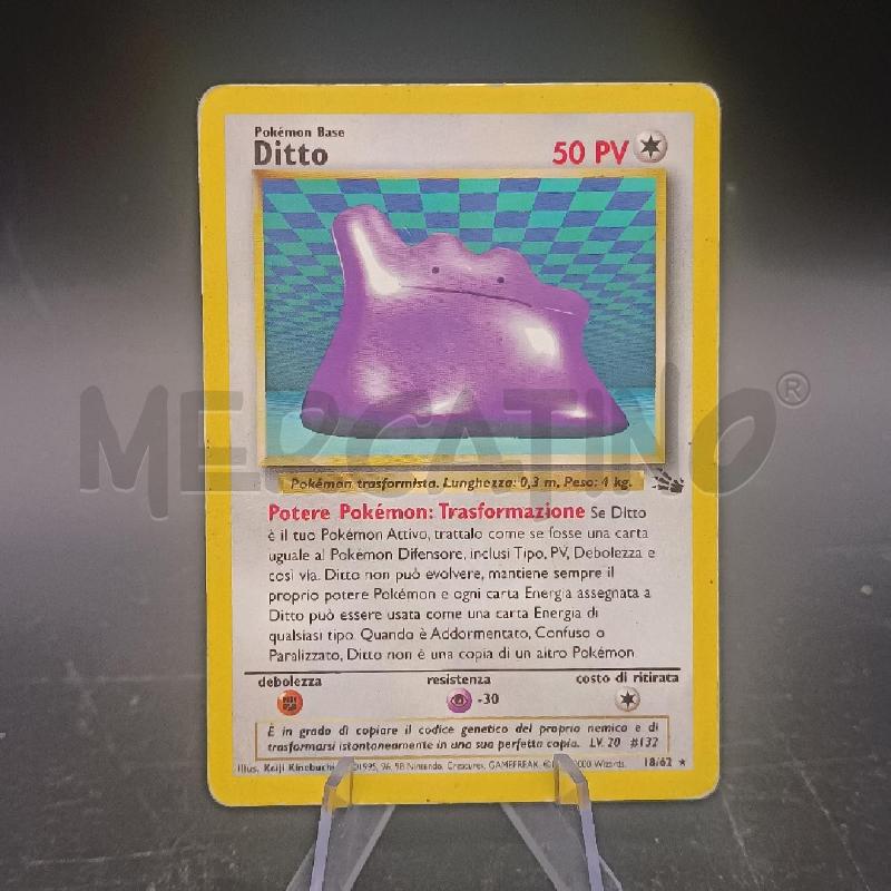 CARTA POKEMON DITTO FOSSIL NON HOLO | Mercatino dell'Usato Burolo 1